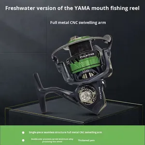 <span class=keywords><strong>Moulinet</strong></span> spinning entièrement métallique pour lancer longue distance, spécial <span class=keywords><strong>gros</strong></span> poissons, canne de pêche en mer, <span class=keywords><strong>moulinet</strong></span> de pêche en roche, rapport de transfert 5.0:1, manivelle gauche intégrée - Product Image 2