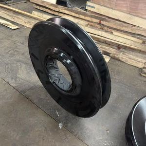 Vente chaude Prix d'usine <span class=keywords><strong>Poulie</strong></span> d'ascenseur à courroie trapézoïdale en acier personnalisée pour pièces de rechange de concasseur - Product Image 1