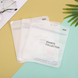 Custom Waterproof Biodegradable <b>Transparent</b> Color White Plastic Frosted Clothing Packaging Wholesale Zipper <b>Bags</b> - Product Image 6