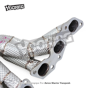Colector de escape de longitud igualada de ajuste directo para <span class=keywords><strong>Aston</strong></span> <span class=keywords><strong>Martin</strong></span> <span class=keywords><strong>Vanquish</strong></span> V12 6.0L 2012-2016, para uso en calle y pista, con protector térmico y cabezal de escape - Product Image 2