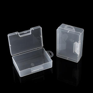 Caja de almacenamiento de plástico transparente, rectangular, 10x7x3,3 cm, con tapa con cierre para joyería, herramientas, accesorios de pesca, embalaje - Product Image 4