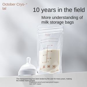 TEN-MJOURNEY 200ml sans BPA PET + PE jetable lait maternel sac de stockage lait cristallin frais-gardien <span class=keywords><strong>bébé</strong></span> enfants alimentation - Product Image 3