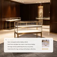 Éclairage LED écologique et durable en aluminium pour présentoirs de bijoux en magasin de détail