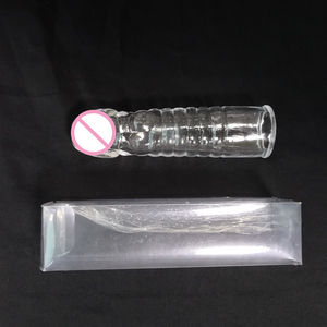 Beliebte Bestseller Sexspielzeug für Männer Wieder verwendbares Kondom Realistische Schraube TPE Penis Sleeve Extender Extension Big Penis Sleeve - Product Image 2
