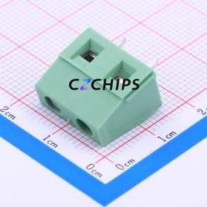 1717729 <b>Screw</b> Terminal <b>Block</b> Through hole Component (THT),P=7.62mm Connector 1x2P 7.62mm Green Through Hole - Product Image 2