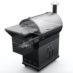 Grands fours à barbecue portables de style moderne avec contrôle de la température, en acier, modèle M03084 - Product Image 3
