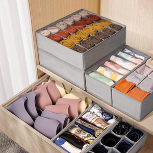 <b>6</b> Pack Sock Underwear <b>Drawer</b> Organizer Dividers 58 Cell Foldable Non-Woven Fabric Modern Dresser Closet Organizers Storage Bins - Product Image 6