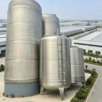 Réservoir de stockage de liquides chimiques en acier inoxydable SUS316 certifié ISO, cuve sous pression pour azote liquide, diamètre personnalisé