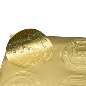 Etiquetas Adhesivas Redondas con Logotipo Metálico en Relieve 3D Personalizadas para Empaques de Lujo - Product Image 5