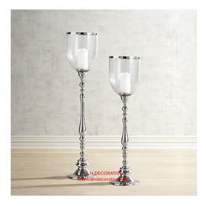 ฐานวางเทียนตกแต่งพร้อมเชิงเทียนทำด้วยมือทำจากแก้วทำจากเงินสุดทึ่ง - Product Image 2