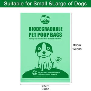 Personalized Custom Printed Extra Strong 100 <b>Compostable</b> Cornstarch Dog Poo Disposal <b>Bags</b> - Product Image 2
