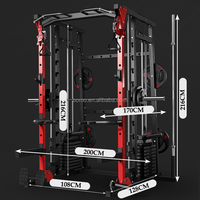 Machine Smith multifonctionnelle en métal Zoshine pour usage domestique et commercial, banc de musculation, appareil d'entraînement aux squats pour la musculation
