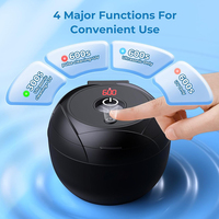 Nettoyeur ultrasonique portable 45 kHz 200 ml à 4 modes pour prothèses dentaires avec minuterie numérique