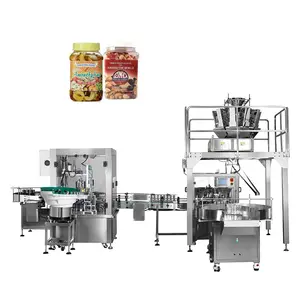 Automatic Multihead Weigher Cashew Nuts Peanuts Pistachio Filling Machine for Jar Tin Can Packaging
