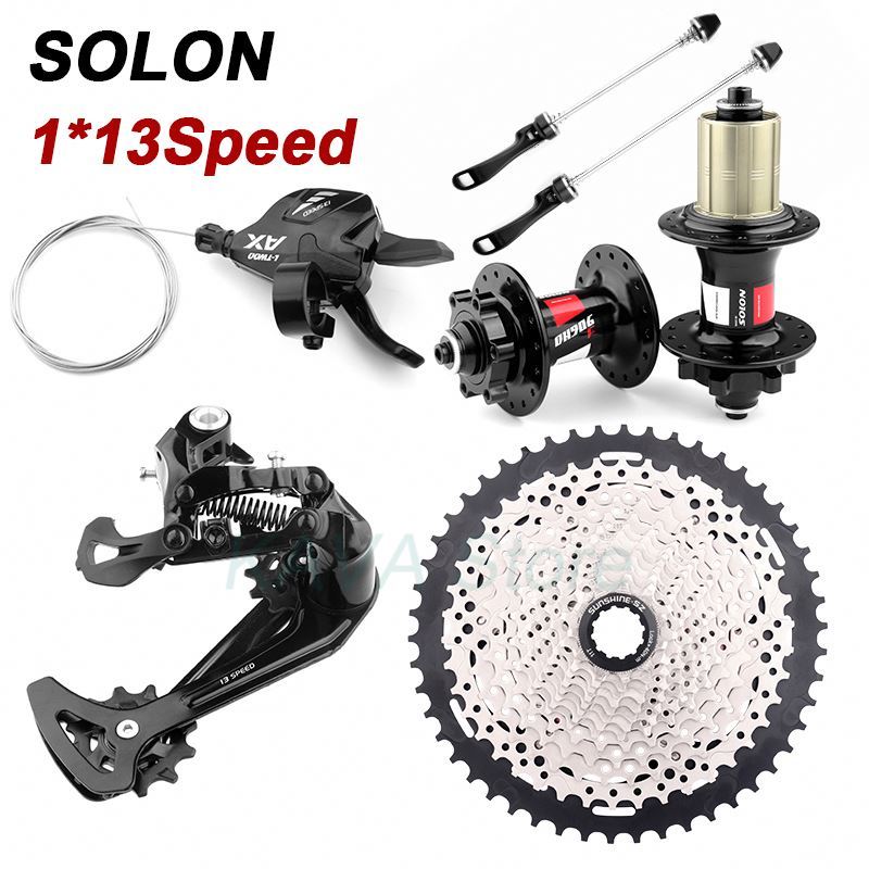 SOLON MTB 13 скоростей комплект LTWOO переключатель задний переключатель 13 S Hub 32 отверстия 13V Groupset KMC X12 Chain Sunshine 50T кассета велосипед часть