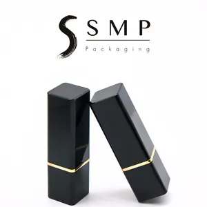 SMP Luxury Wholesale Empty Bling Lipgloss Tube Lipstick Tubes Square Plastic 3.5g Cosmetic Lipstick Container ABS Green Lipstick