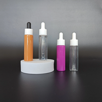 Flacon compte-gouttes en plastique transparent de 30ml 1oz Bouteille d'emballage de sérum cosmétique Flacons compte-gouttes en plastique pour huile essentielle
