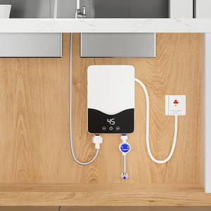 <span class=keywords><strong>Chauffe</strong></span>-<span class=keywords><strong>eau</strong></span> <span class=keywords><strong>électrique</strong></span> instantané 3,5 kW sans réservoir, affichage LED, boîtier en plastique, montage mural, <span class=keywords><strong>installation</strong></span> facile, pièces incluses, 220 V 50/60 Hz - Product Image 4
