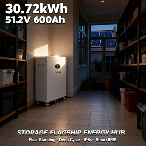 Batterie au lithium 51,2 V 48 V 600 Ah 30 kWh pour système solaire hybride sur pied avec roues - Product Image 5