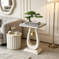 Mesa de Centro con Tapa de Piedra Sinterizada y Estructura Metálica, Diseño Moderno para Sala de Estar, Dormitorio y Cocina