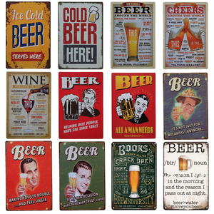 Vente en gros, Design Vintage, signe en métal imprimé en étain de bière, signe décoratif en métal pour Bar et hôtel - Product Image 6