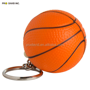 Soft PU Basketball Shape Keychain Promotional Gift Stress Toy <b>Ball</b> Customized Color & Logo Safety Certified - Product Image 5