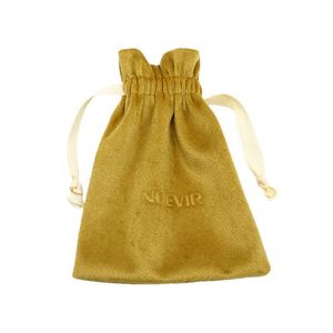 Pochette en velours anti-poussière avec cordon de serrage, logo personnalisé, mini, pour l'emballage de bijoux et le rangement d'objets anciens - Product Image 2