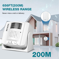 Sensor PIR Inframerah Bel Pintu Pintar untuk Kantor Apartemen Hotel Vila-Plug Baterai Desain Modern Deteksi Gerakan Jarak Jauh