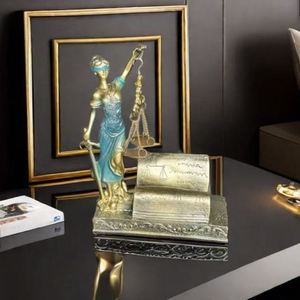 Statue de la déesse Thémi en polyrésine bronze, personnalisée, représentant une femme grecque, la Justice, avec une balance, figurines pour la décoration de cabinet d'avocats - Product Image 4