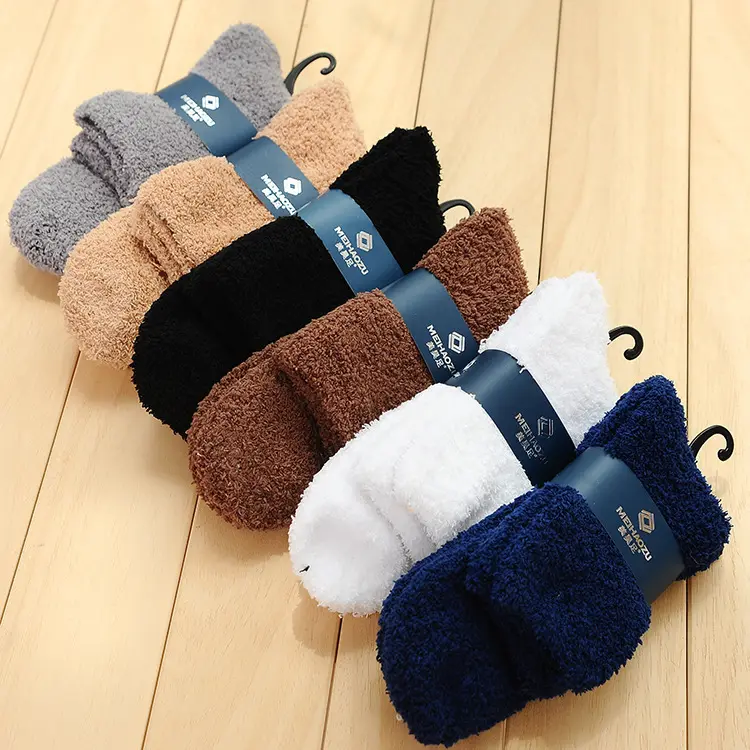 High Quality Cheap Microfiber Winter Soft Fuzzy House Socks Cashmere Socks for men