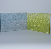 Panel de Vidrio Artístico Laminado con Resina y Patrón de Burbujas Amarillo Claro, Diseño Personalizado para División Interior y Decoración de Hoteles y Restaurantes