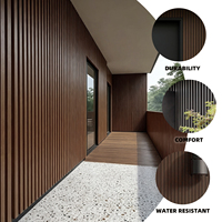 Panneau Mural Exterieur WPC Imperméable Bardage Façade Composite Bois Plastique pour Maison