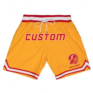Custom Logo High Quality Quick Dry Manufacturers Sublimated Printed Embroidery Vintage Mesh Fabric Basketball Basket Ball Shorts