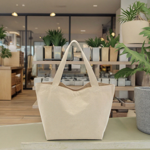 Borsa a Tracolla in Cotone all'Ingrosso con Logo Personalizzato e Motivo Stampato per Supermercati o Regali - Product Image 1