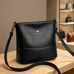 New Lady Fashionable Vintage Simple Solid Color Women's Shoulder/Crossbody Bag <b>ZIP</b> Closure PU Material Single Autumn Spring All - Product Image 3