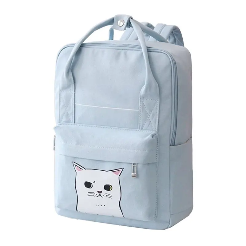 Kingslong hipster back to school Japanese and Korean style kawaii cat rucksack travel school bags kids backpack for ladies girls