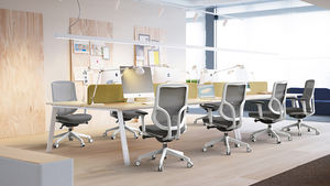 Kursi kantor putih ergonomis dengan sandaran lengan, kursi rumah adaptif nyaman kualitas tinggi dengan sandaran lengan 3D yang dapat disesuaikan - Product Image 6