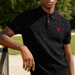 Polo da uomo premium a mezza manica in maglia con nome personalizzato Ralf, camicia estiva casual a maniche corte Laurla - Product Image 3