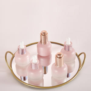 Belle rose soins de la peau cosmétiques bouteilles en verre pompe torsadée pour <span class=keywords><strong>parfum</strong></span> Essence réparation des yeux sérum Lotion crème emballage - Product Image 6