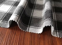 Classique épais poids lourd 400 GSM 50% Polyester 50 tissu de jersey tricoté à carreaux cationiques pour les vêtements