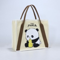 Sac fourre-tout en toile personnalisé avec logo par transfert thermique, sac à bandoulière pliable, motif dessin animé Pochacco Kitty, taille moyenne, design mignon, pour usage extérieur, sacs à main