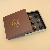 Embalaje personalizado de lujo Trufa Navidad Bonbon Caramelo vacío Barra dulce Papel Regalo Caja de chocolate