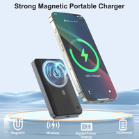 Chargeur Mobile Magnétique Schitec Mince Portable 10000 mAh 15W 20W, Matériau Sûr en Alliage d'Aluminium, Résistance à la Chaleur, Power Bank Sans Fil