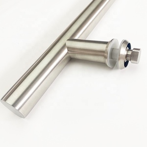 Palanca de tubo cuadrada redonda, manija de puerta de vidrio de madera, de doble cara, de lujo, larga y principal - Product Image 6