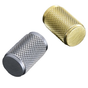 Knurled Aluminum Round <b>Furniture</b> <b>Handles</b> and <b>Knobs</b> for Kitchen and Entry Cabinets-Contemporary Design - Product Image 1