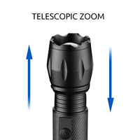 Vente chaude Rechargeable USB briquet électrique télescopique Zoom lampe de poche Arc en alliage de Zinc manuel pour les fêtes en plein air coffrets cadeaux