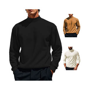 Suéter de punto grueso para hombre, cuello medio, cálido, ajustado, para otoño e invierno, ropa deportiva - Product Image 6