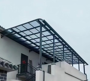 Auvent en aluminium robuste Prima avec auvent en polycarbonate pour patio, jardin et abri d'ombrage extérieur - Product Image 4