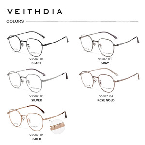 Veithdia Full Rim Titanium Eyeglasses <b>Frame</b> Geometric Minimalist Design Unisex Blue Light Protection Anti Uv - Product Image 4