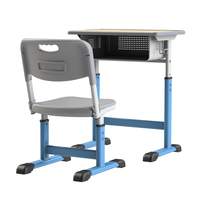Ensembles de mobilier scolaire ajustables et confortables en gros – Bureau et chaise d'écolier au design moderne avec tiroir pour la maison et le bureau